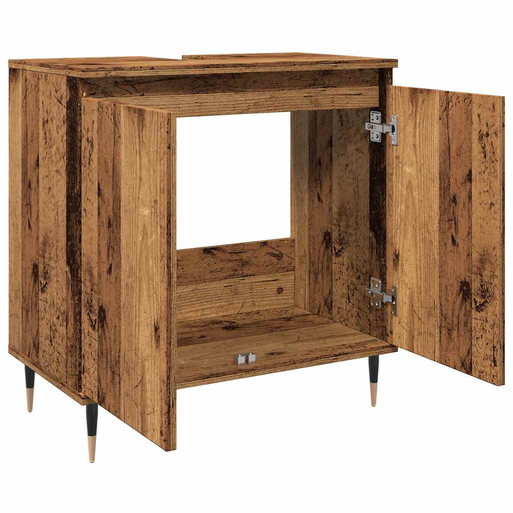 Armoire de salle de bain vieux bois 58x33x60 cm bois ingénierie Ensembles de mobilier pour salles de bains vidaXL