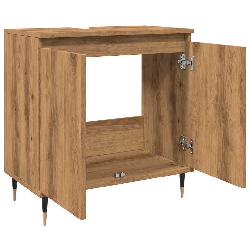 Armoire de salle de bain chêne artisanal 58x33x60 cm Ensembles de mobilier pour salles de bains vidaXL