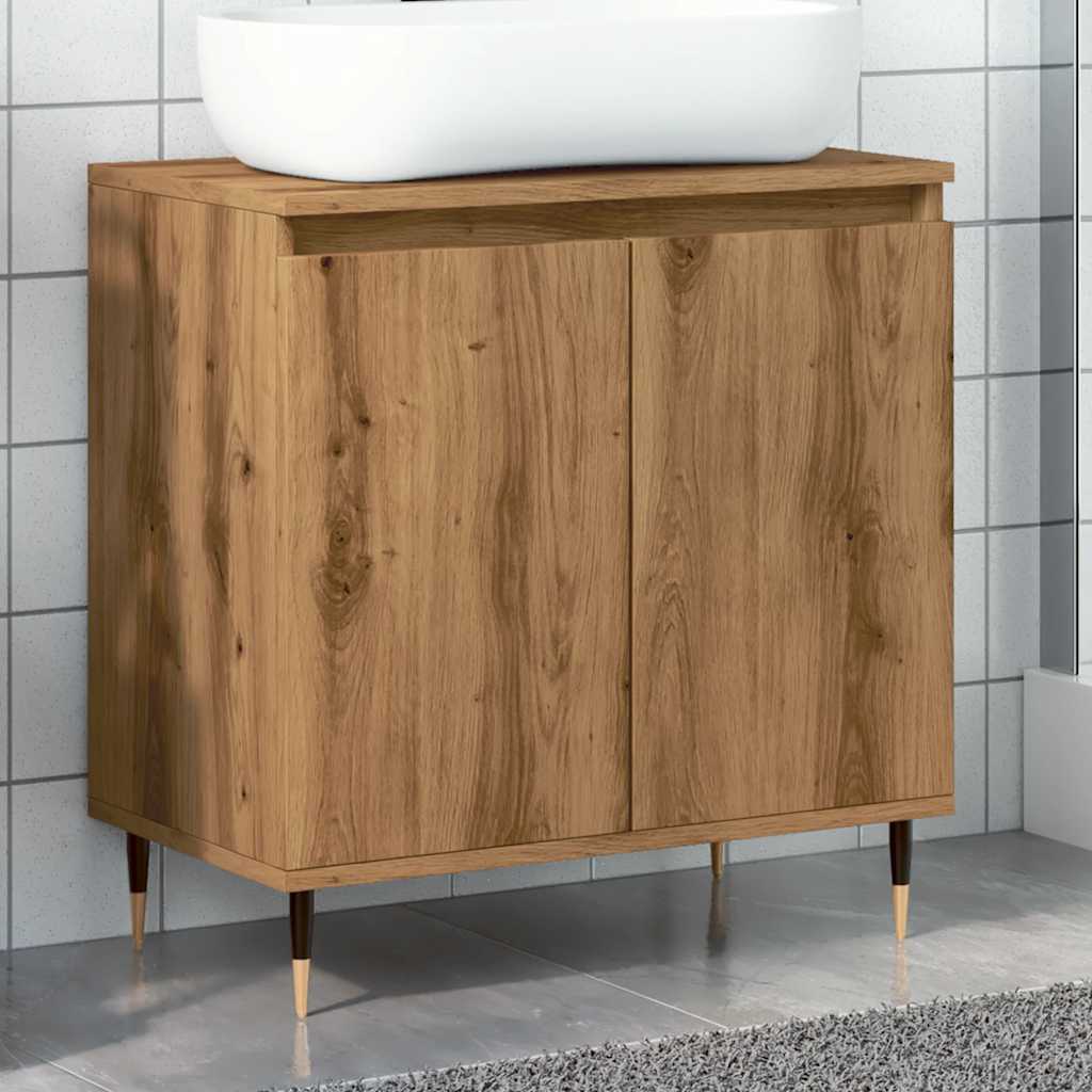 Armoire de salle de bain chêne artisanal 58x33x60 cm Ensembles de mobilier pour salles de bains vidaXL