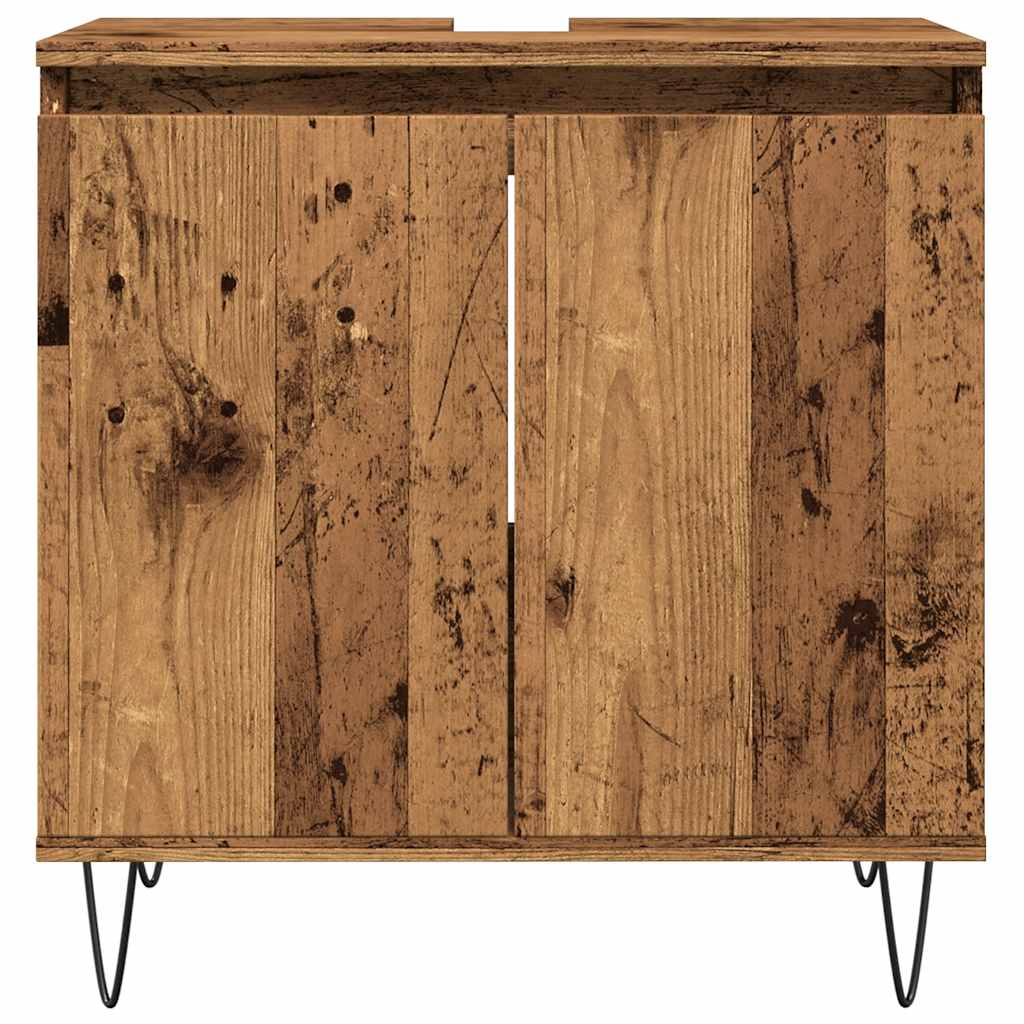 Armoire de salle de bain vieux bois 58x33x60 cm bois ingénierie Ensembles de mobilier pour salles de bains vidaXL