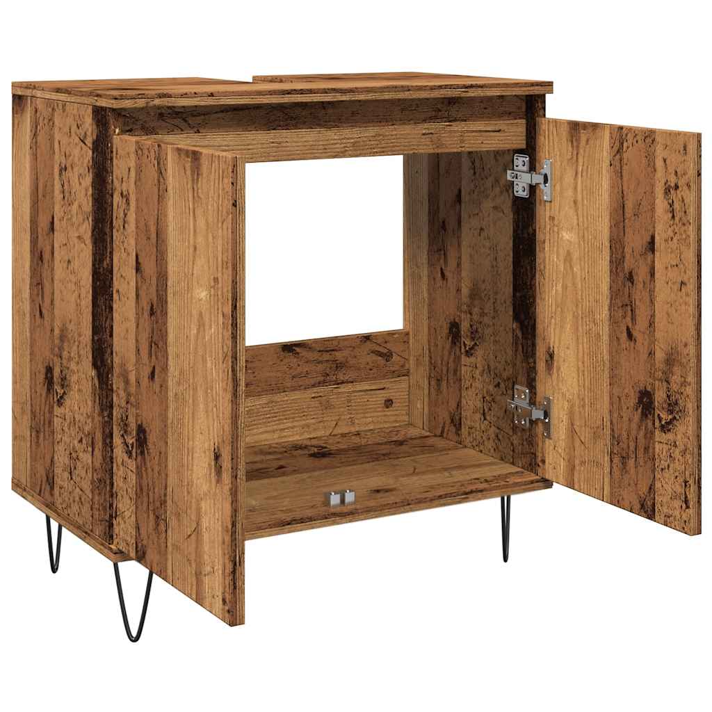 Armoire de salle de bain vieux bois 58x33x60 cm bois ingénierie Ensembles de mobilier pour salles de bains vidaXL