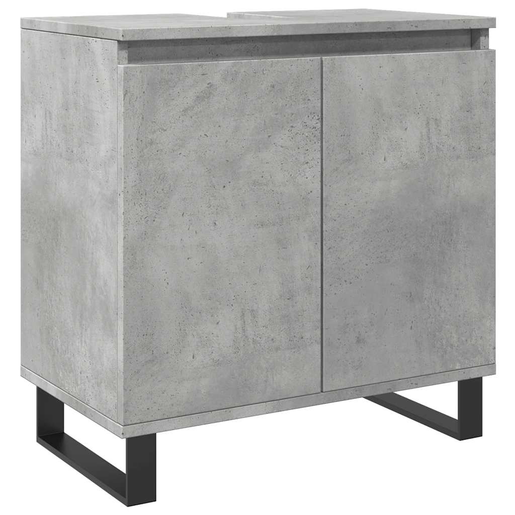 Armoire de bain gris béton 58x33x60 cm bois d'ingénierie Ensembles de mobilier pour salles de bains vidaXL
