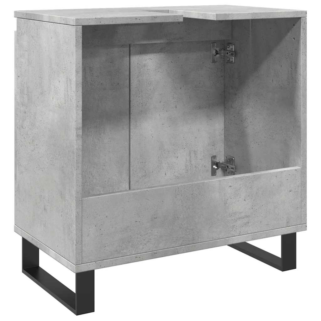 Armoire de bain gris béton 58x33x60 cm bois d'ingénierie Ensembles de mobilier pour salles de bains vidaXL