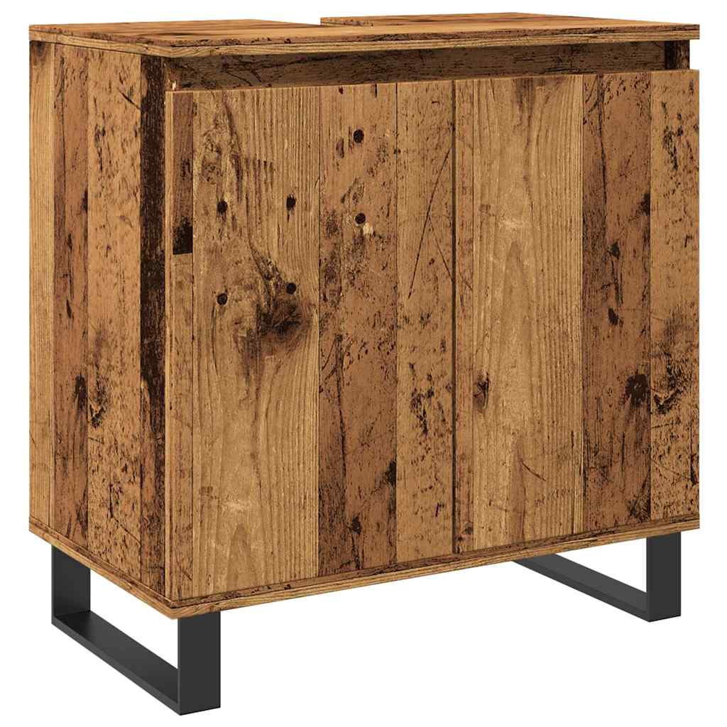 Armoire de salle de bain vieux bois 58x33x60 cm bois ingénierie Ensembles de mobilier pour salles de bains vidaXL