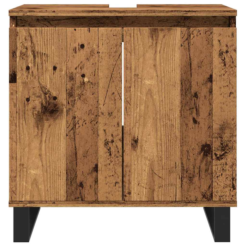 Armoire de salle de bain vieux bois 58x33x60 cm bois ingénierie Ensembles de mobilier pour salles de bains vidaXL