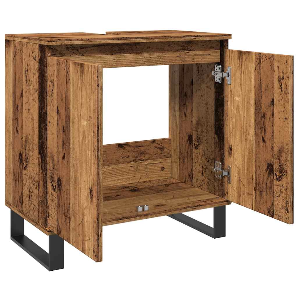 Armoire de salle de bain vieux bois 58x33x60 cm bois ingénierie Ensembles de mobilier pour salles de bains vidaXL