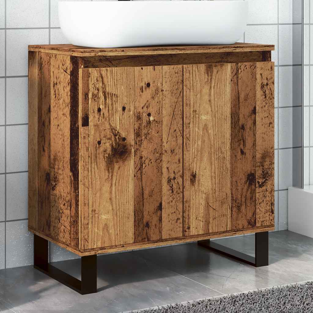 Armoire de salle de bain vieux bois 58x33x60 cm bois ingénierie Ensembles de mobilier pour salles de bains vidaXL