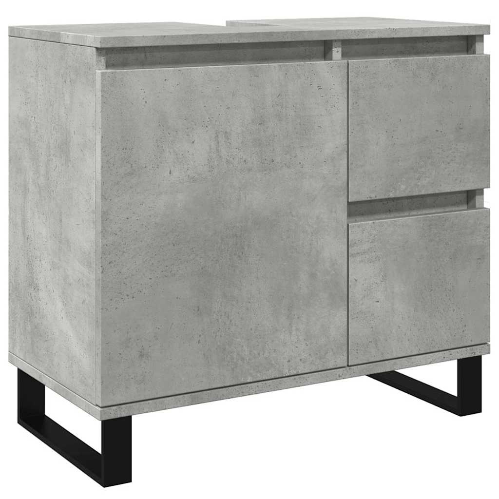 Armoire de lavabo de salle de bain gris béton 65x33x60 cm Ensembles de mobilier pour salles de bains vidaXL