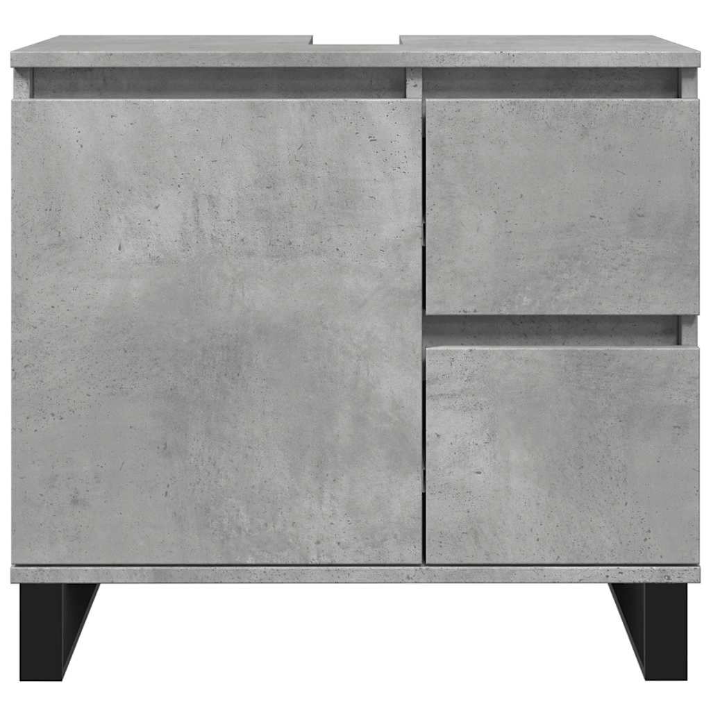 Armoire de lavabo de salle de bain gris béton 65x33x60 cm Ensembles de mobilier pour salles de bains vidaXL