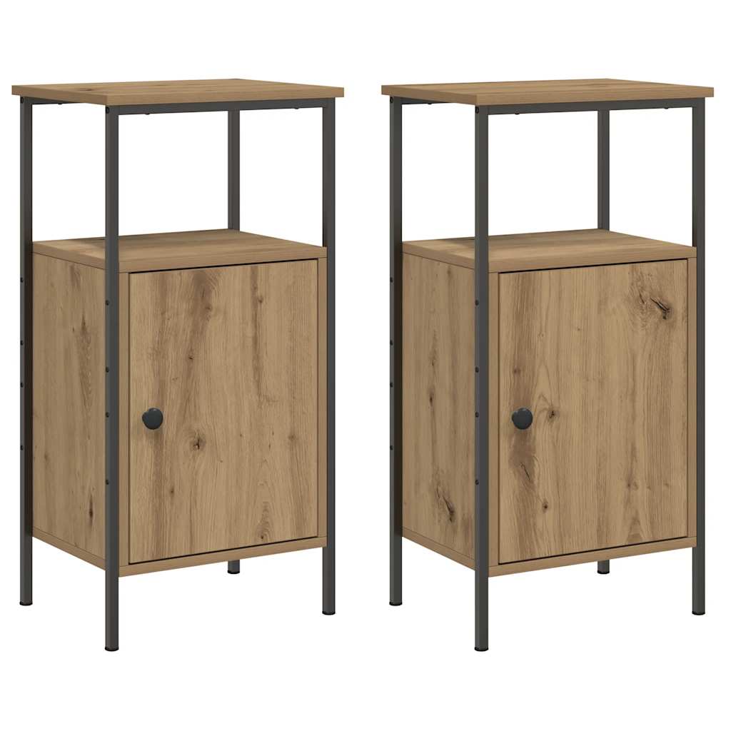 Tables de chevet 2 pcs chêne artisanal bois d'ingénierie - XIOS