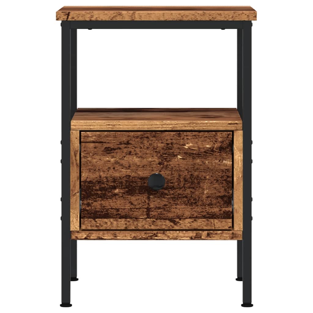 Tables de chevet 2 pcs vieux bois 34x36x50 cm bois d'ingénierie - XIOS