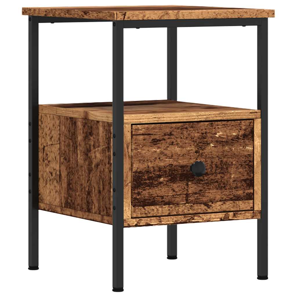 Tables de chevet 2 pcs vieux bois 34x36x50 cm bois d'ingénierie - XIOS