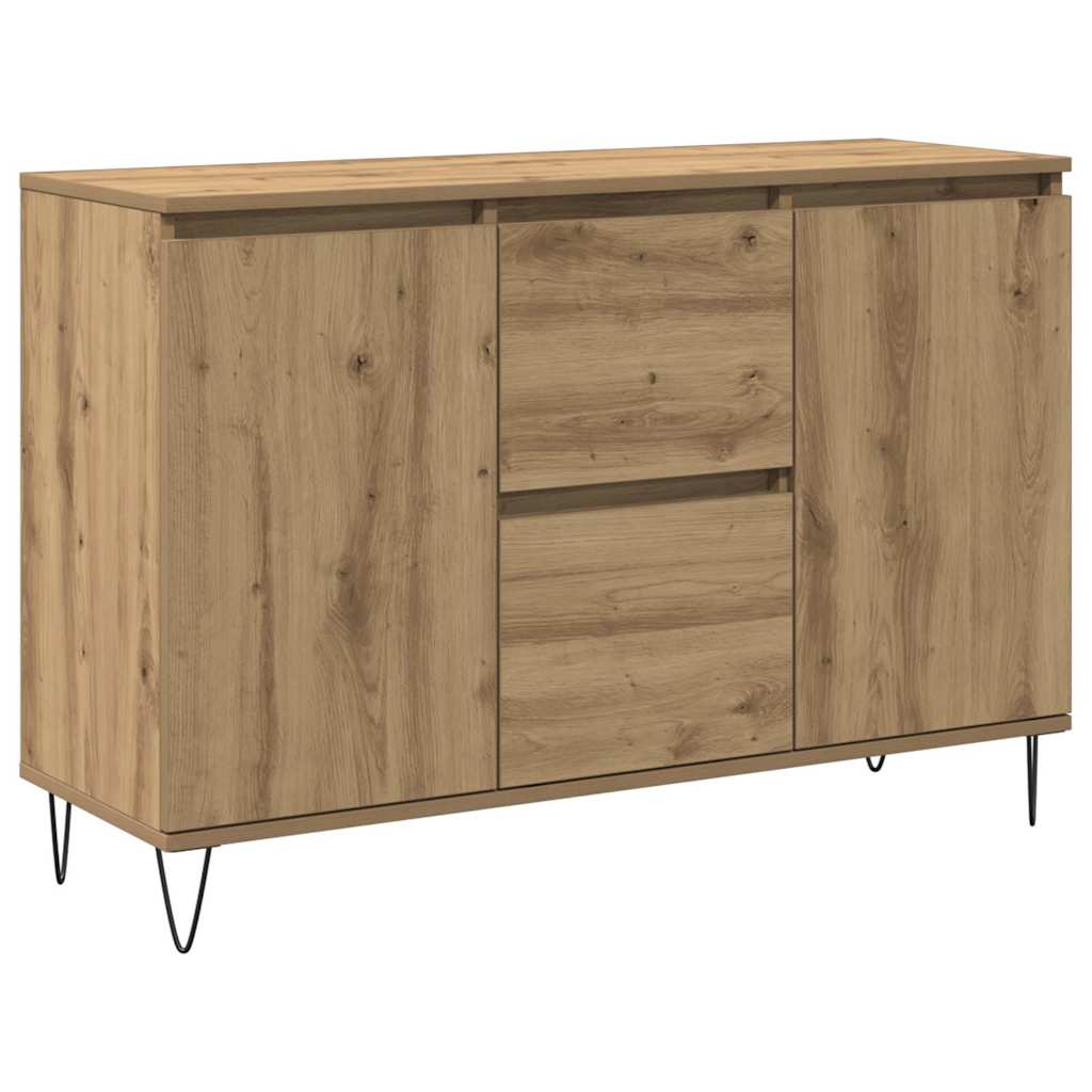 Buffet chêne artisanal 101,5x35x70 cm bois d'ingénierie - XIOS