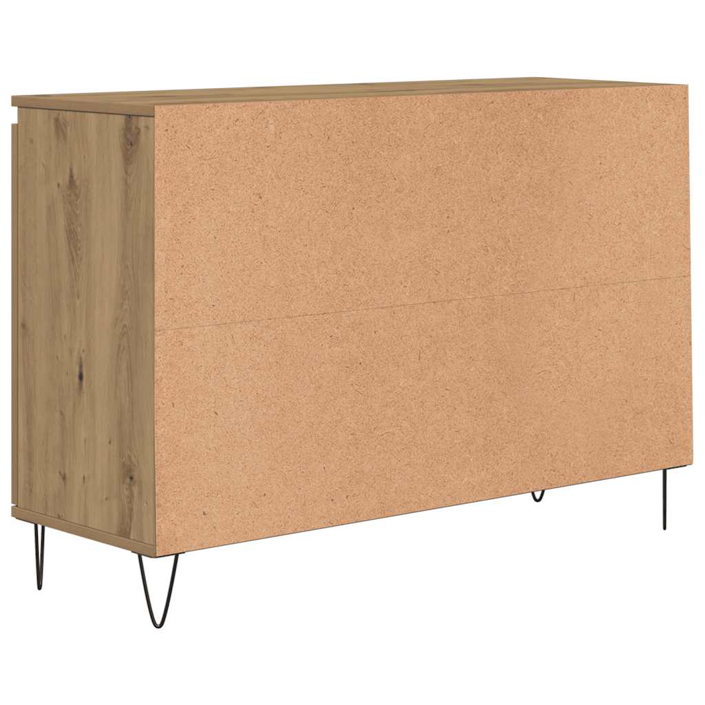 Buffet chêne artisanal 101,5x35x70 cm bois d'ingénierie - XIOS