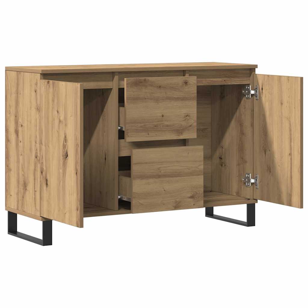 Buffet chêne artisanal 101,5x35x70 cm bois d'ingénierie - XIOS