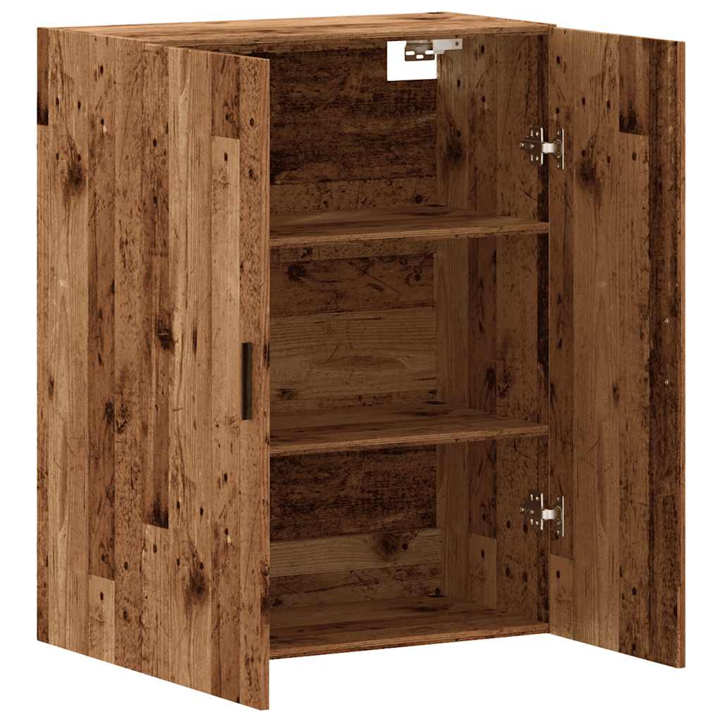 Armoire murale vieux bois 69,5x34x90 cm - XIOS