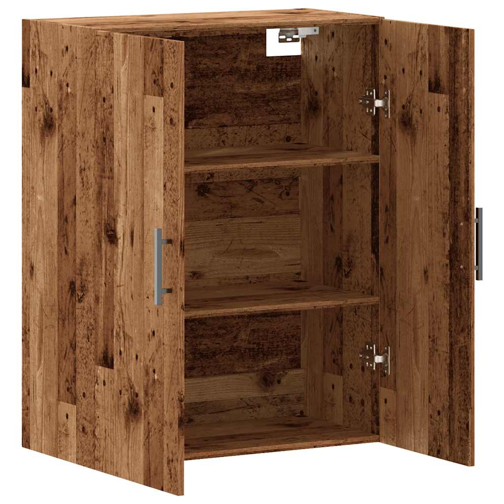 Armoire murale vieux bois 69,5x34x90 cm - XIOS
