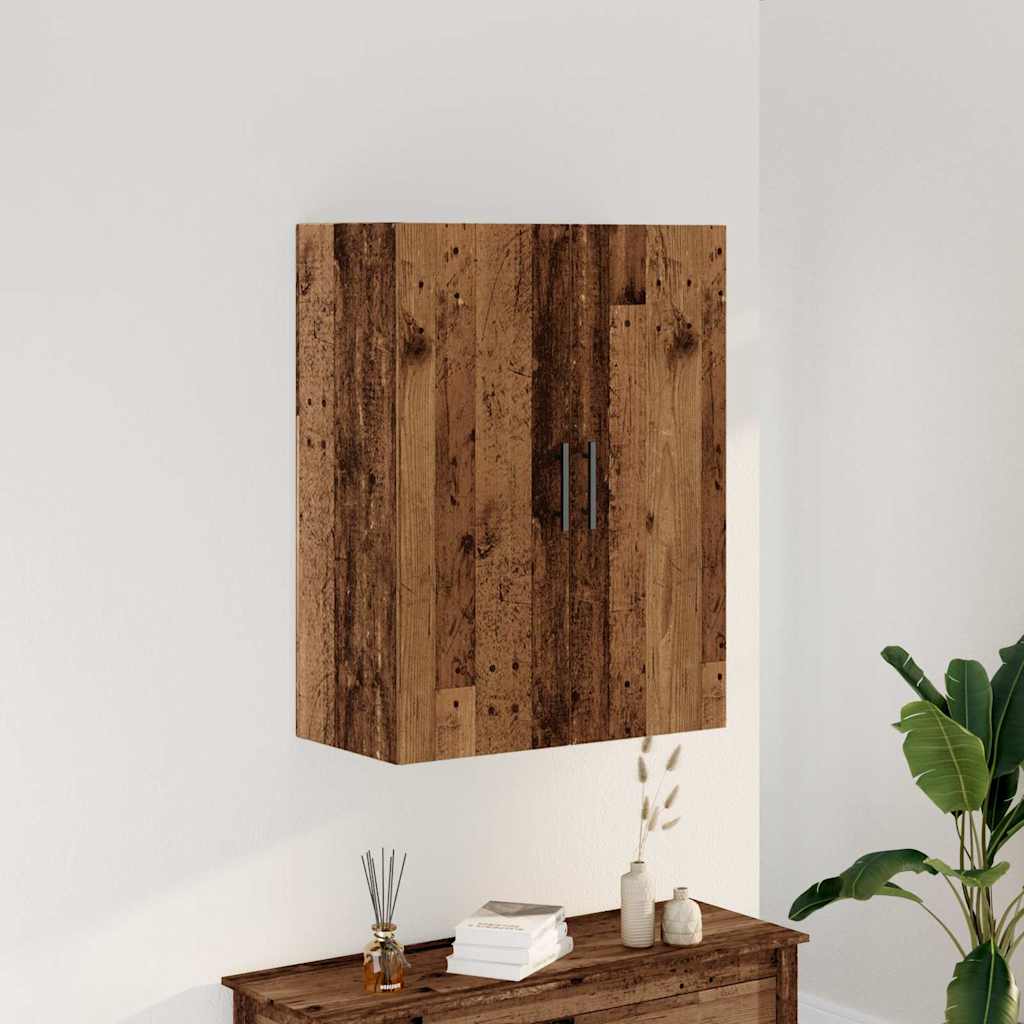 Armoire murale vieux bois 69,5x34x90 cm - XIOS
