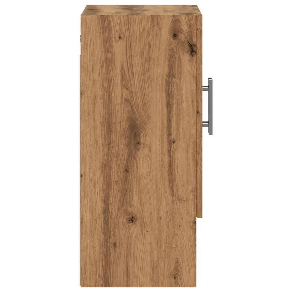 Armoire murale chêne artisanal 60x31x70 cm bois d'ingénierie
