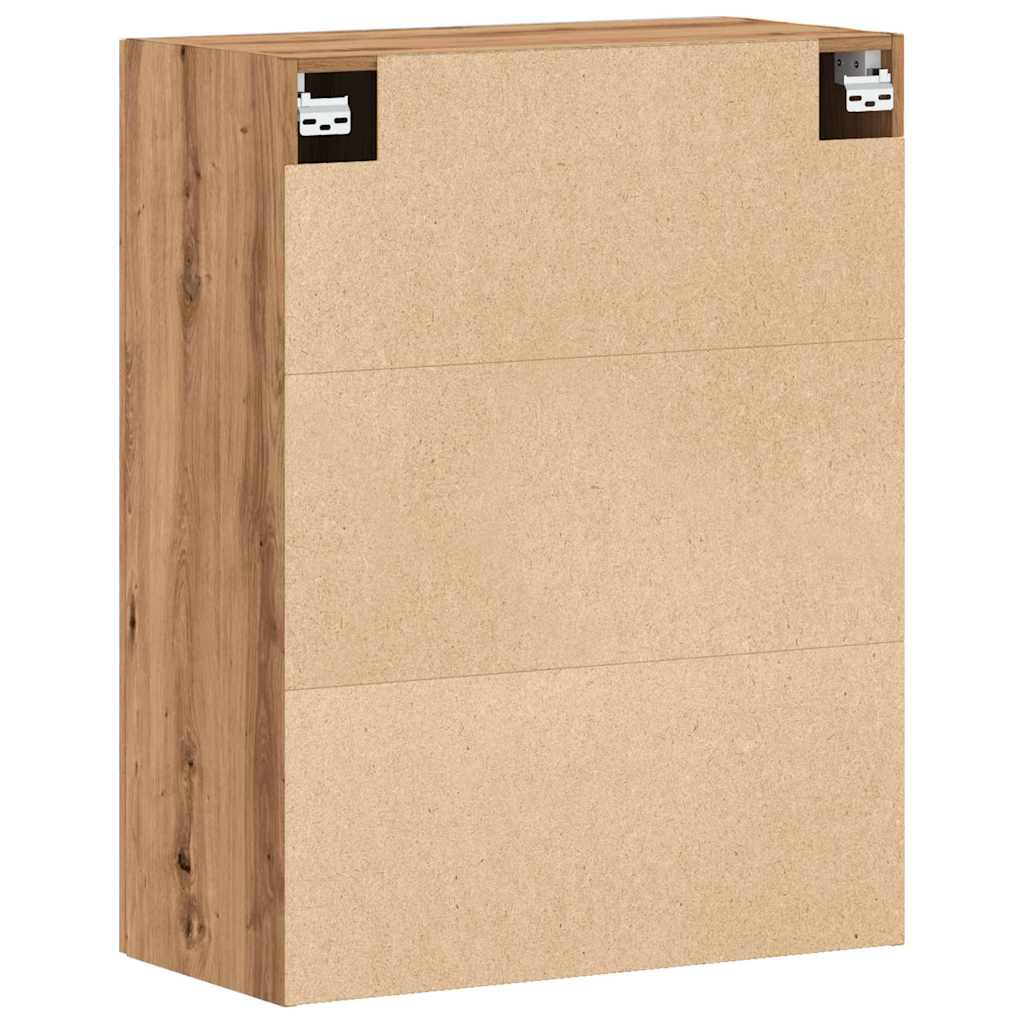 Armoire murale chêne artisanal 60x31x70 cm bois d'ingénierie