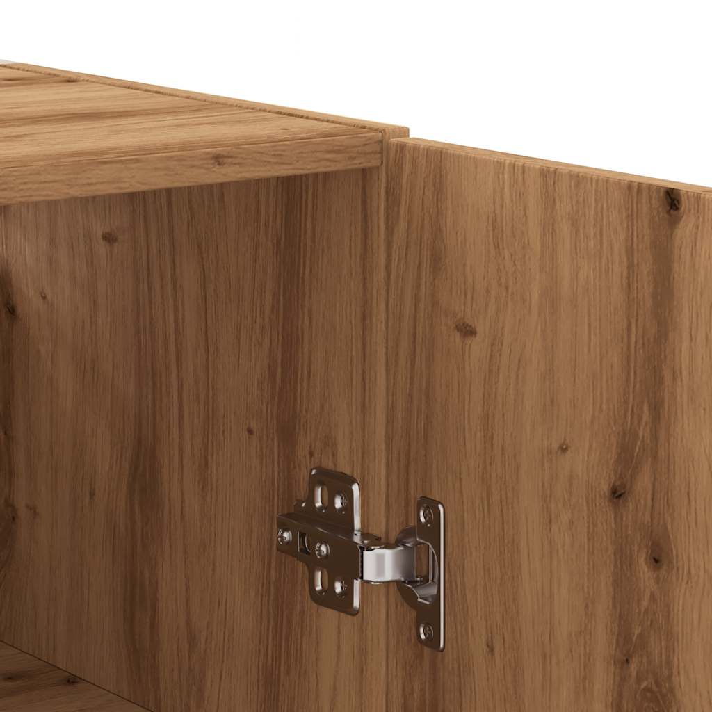 Armoire murale chêne artisanal 60x31x70 cm bois d'ingénierie