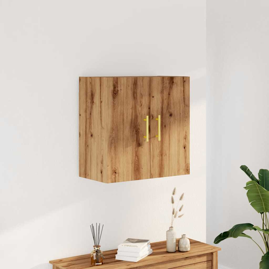 Armoire murale chêne artisanal 60x31x60 cm bois d'ingénierie
