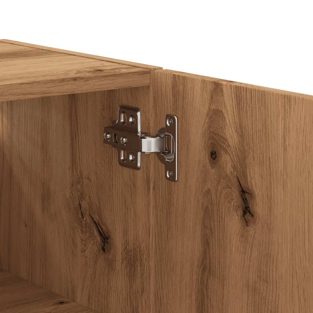 Armoire murale chêne artisanal 60x31x60 cm bois d'ingénierie
