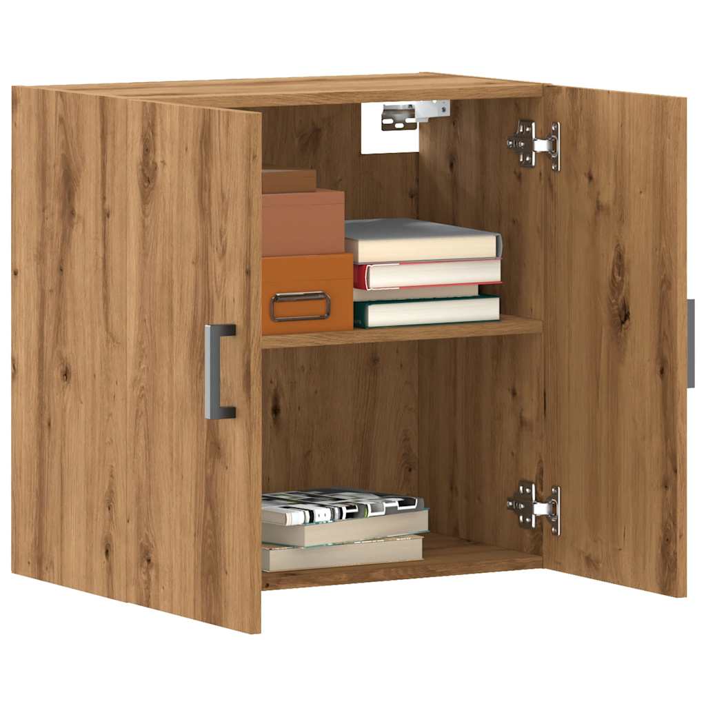 Armoire murale chêne artisanal 60x31x60 cm bois d'ingénierie