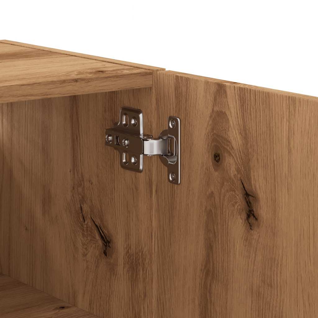 Armoire murale chêne artisanal 60x31x60 cm bois d'ingénierie