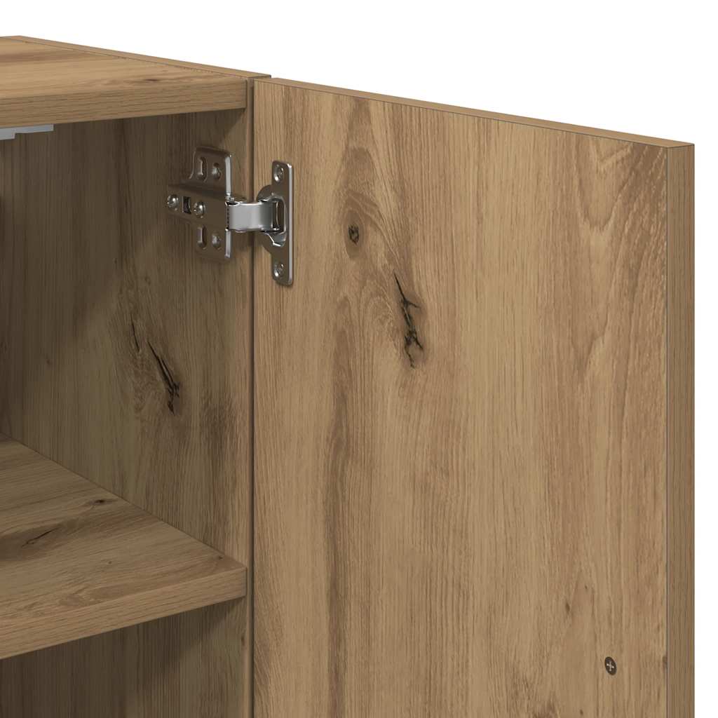 Armoire murale chêne artisanal 60x31x60 cm bois d'ingénierie