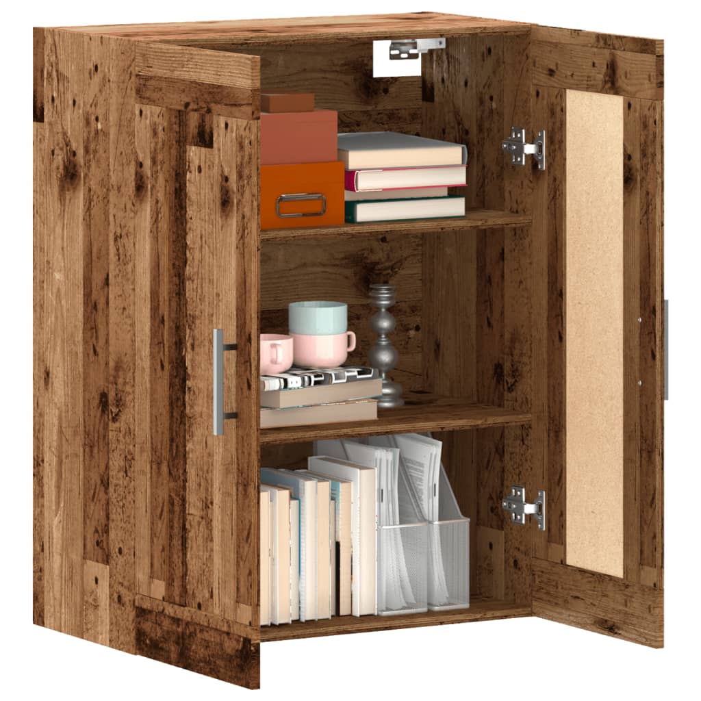 Armoire murale vieux bois 69,5x34x90 cm bois d'ingénierie - XIOS