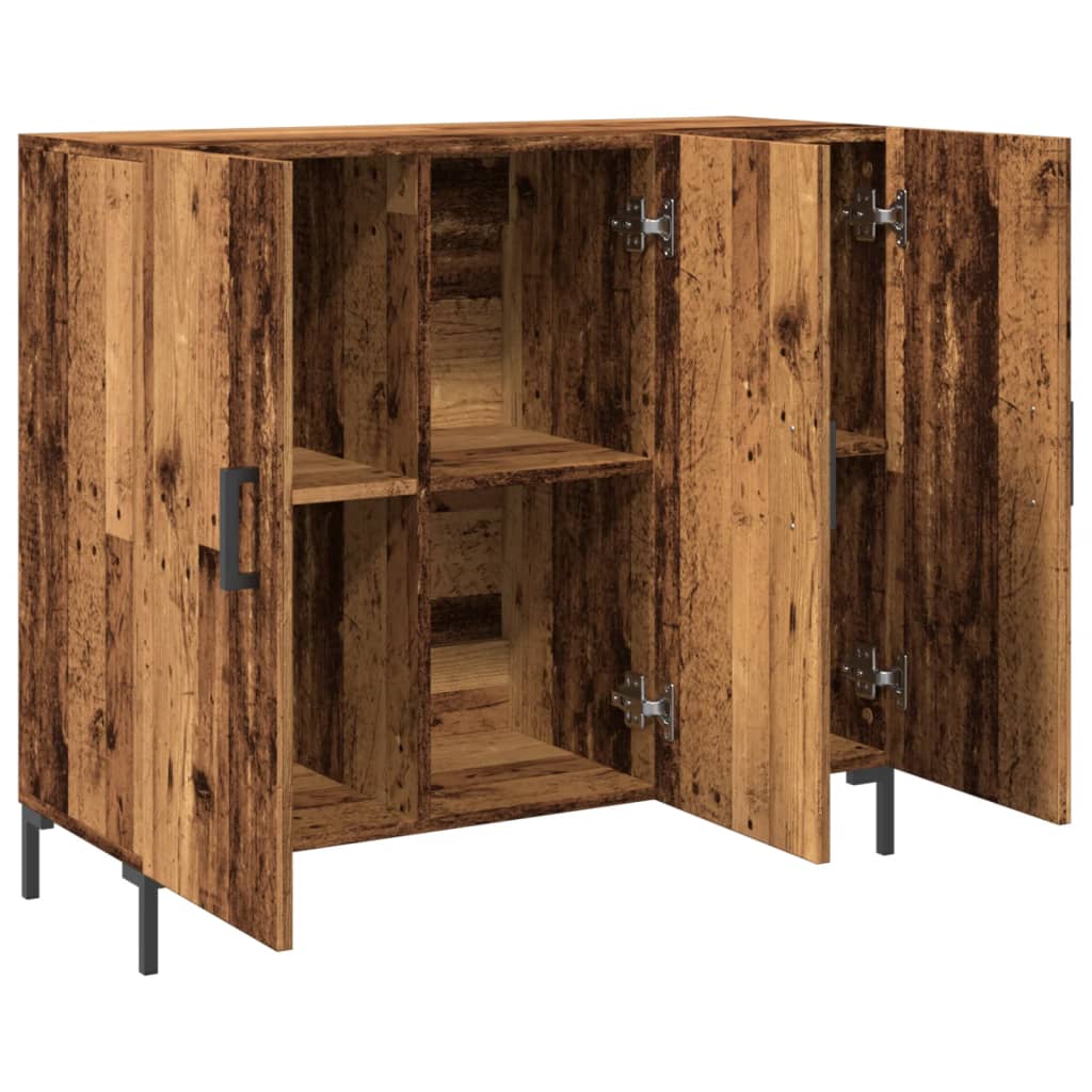 Buffet vieux bois 90x34x80 cm bois d'ingénierie - XIOS