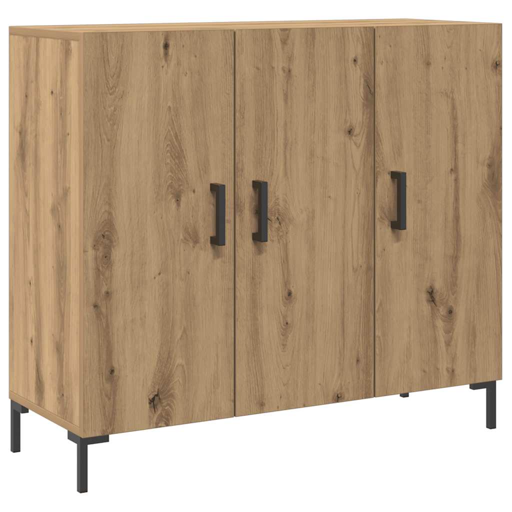 Buffet chêne artisanal 90x34x80 cm bois d'ingénierie - XIOS