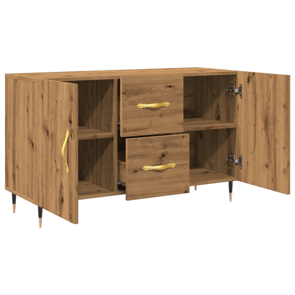 Buffet chêne artisanal 100x36x60 cm bois d'ingénierie - XIOS
