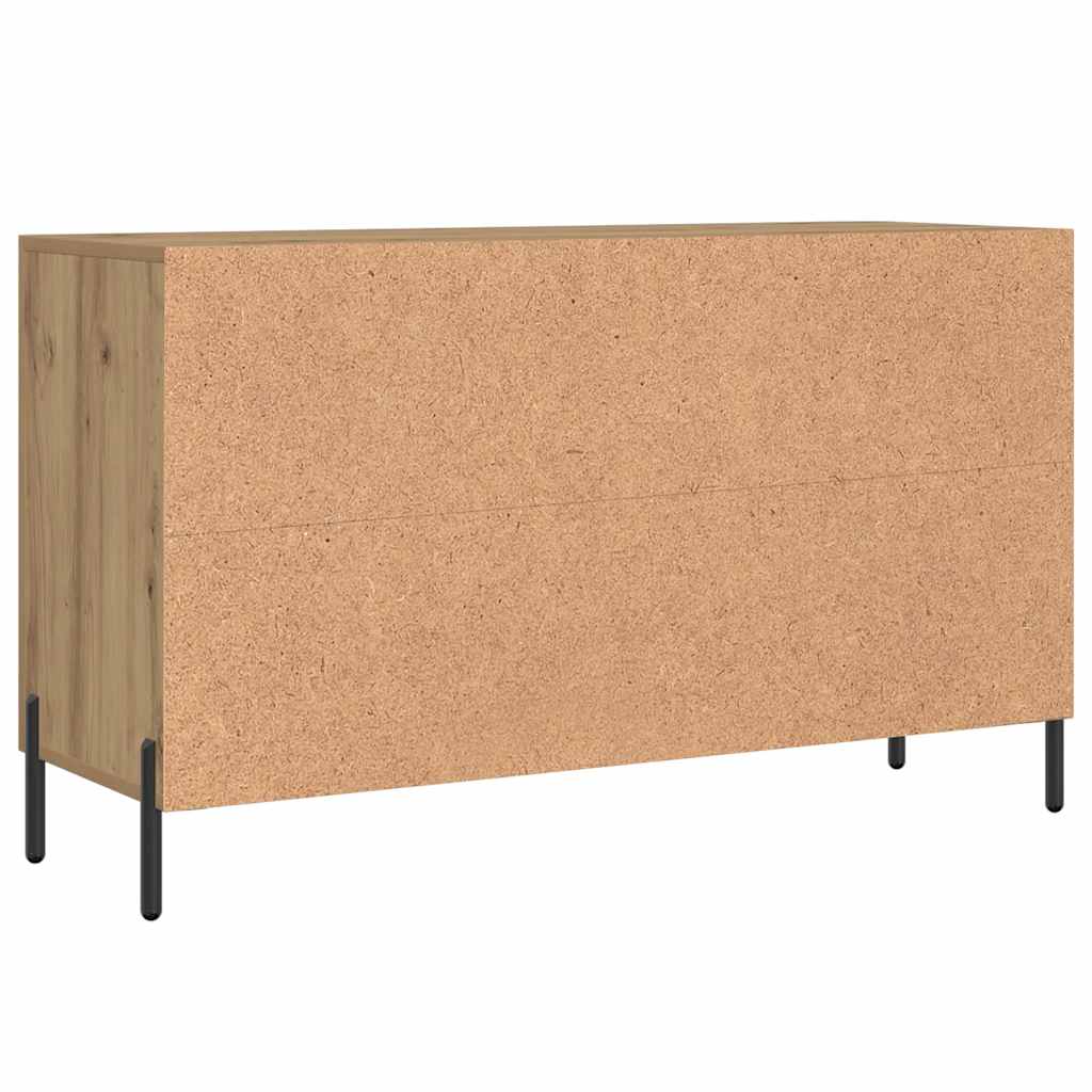Buffet chêne artisanal 100x36x60 cm bois d'ingénierie - XIOS