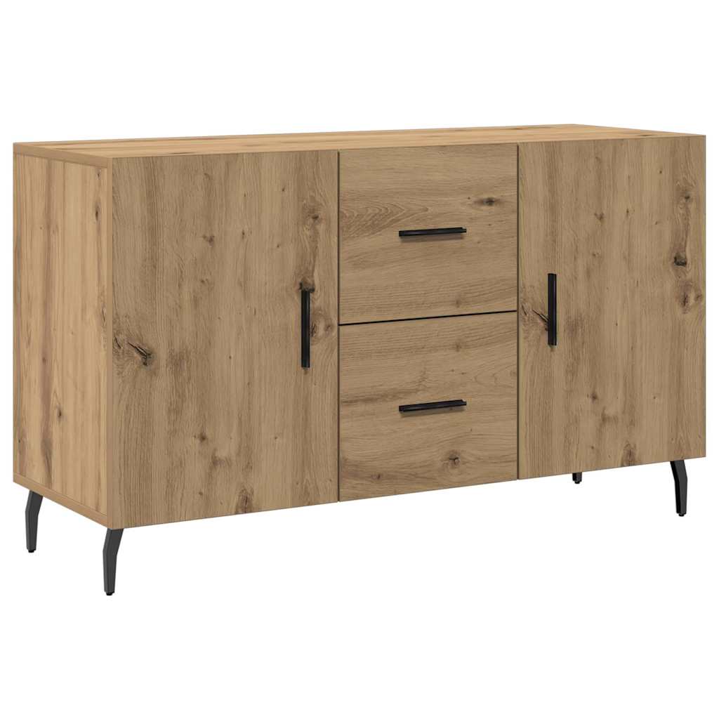 Buffet chêne artisanal 100x36x60 cm bois d'ingénierie - XIOS