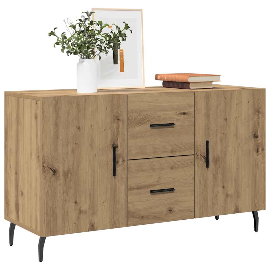 Buffet chêne artisanal 100x36x60 cm bois d'ingénierie - XIOS