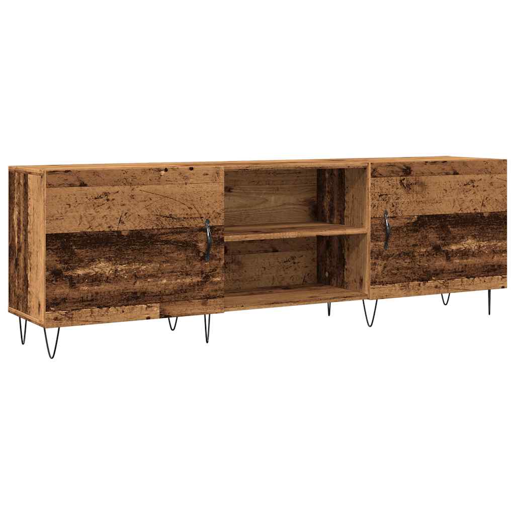 Meuble TV vieux bois 150x30x50 cm bois d'ingénierie - XIOS