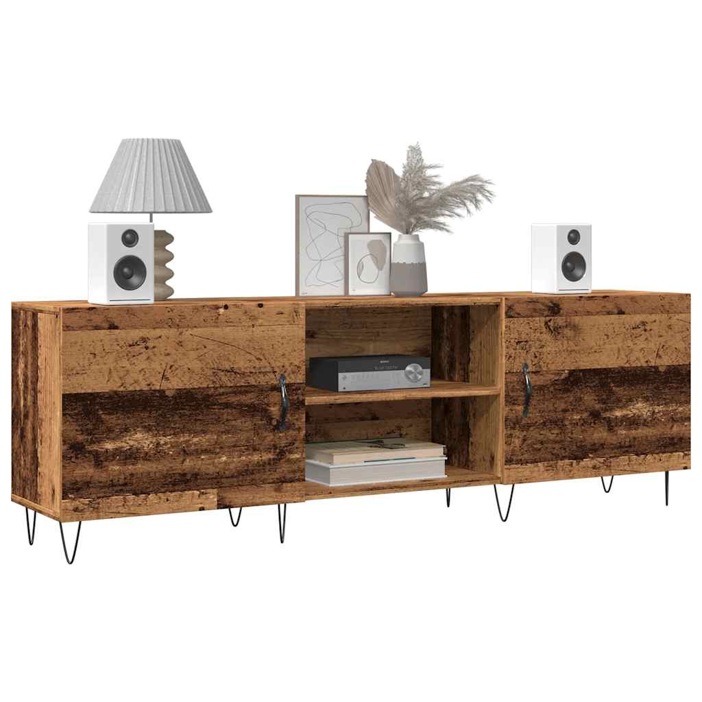 Meuble TV vieux bois 150x30x50 cm bois d'ingénierie - XIOS