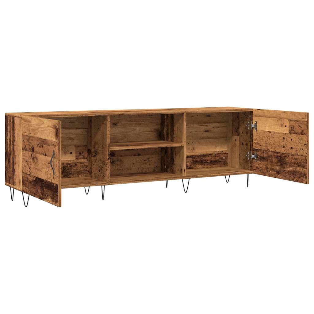 Meuble TV vieux bois 150x30x50 cm bois d'ingénierie - XIOS