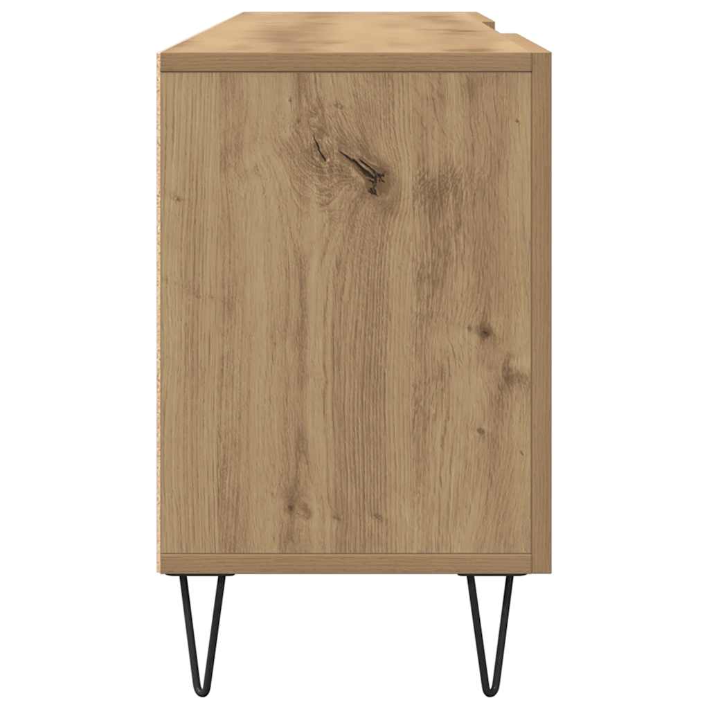 Meuble TV chêne artisanal 150x30x50 cm bois d'ingénierie - XIOS