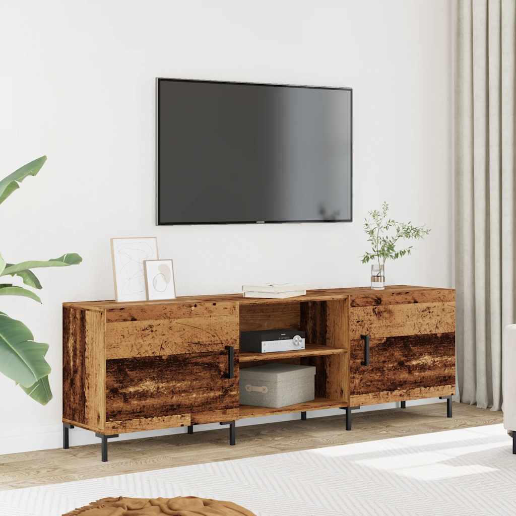 Meuble TV vieux bois 150x30x50 cm bois d'ingénierie - XIOS