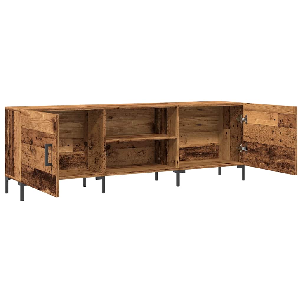 Meuble TV vieux bois 150x30x50 cm bois d'ingénierie - XIOS