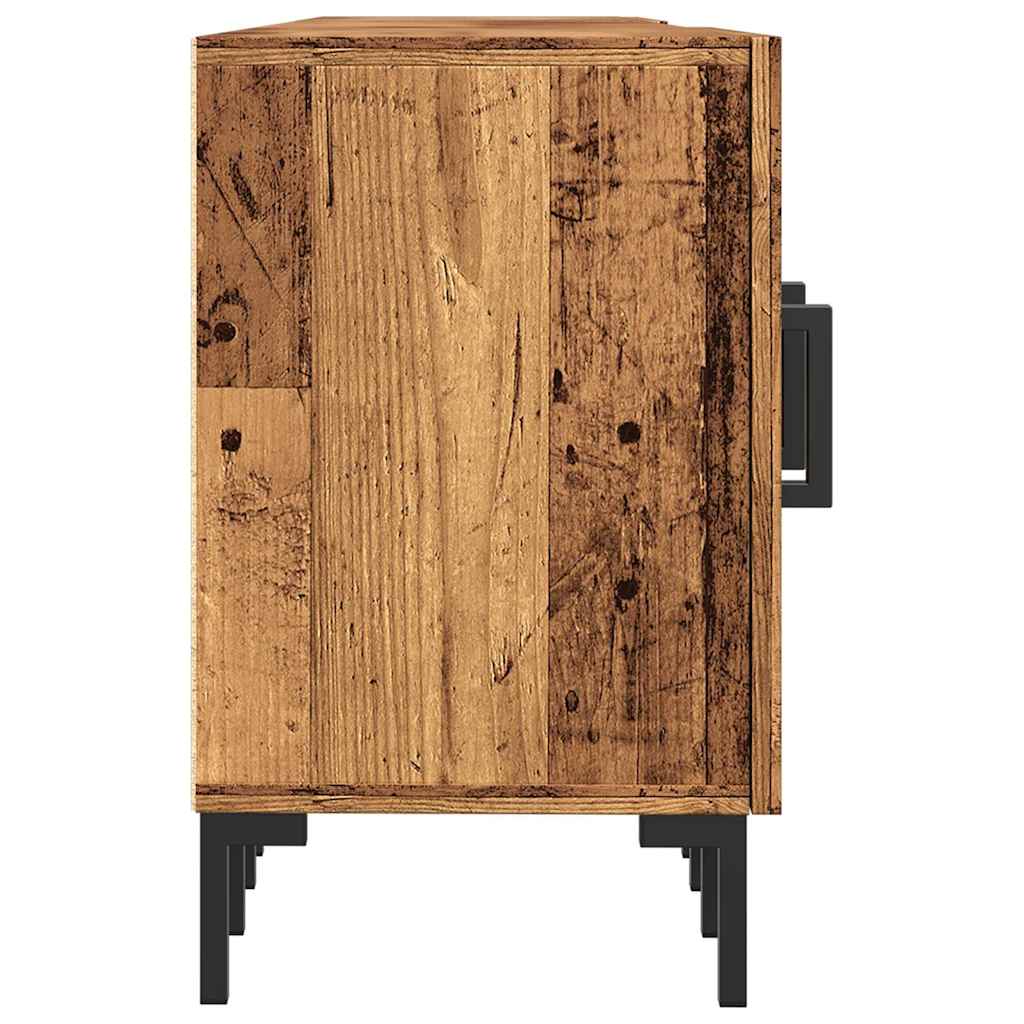 Meuble TV vieux bois 150x30x50 cm bois d'ingénierie - XIOS