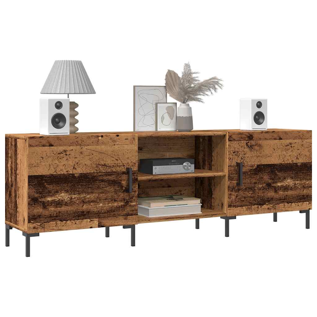 Meuble TV vieux bois 150x30x50 cm bois d'ingénierie - XIOS