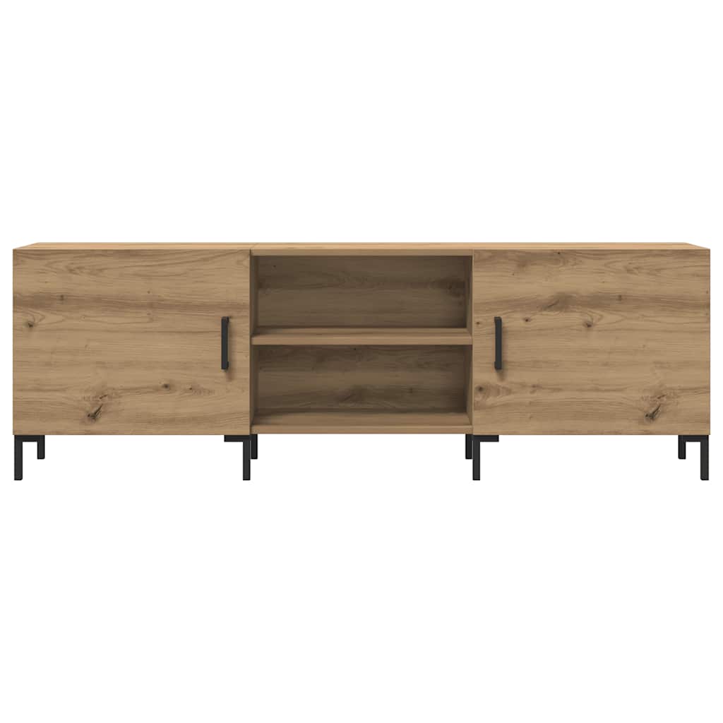 Meuble TV chêne artisanal 150x30x50 cm bois d'ingénierie - XIOS