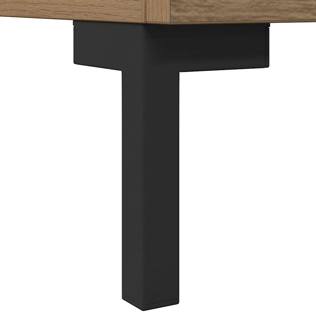 Meuble TV chêne artisanal 150x30x50 cm bois d'ingénierie - XIOS