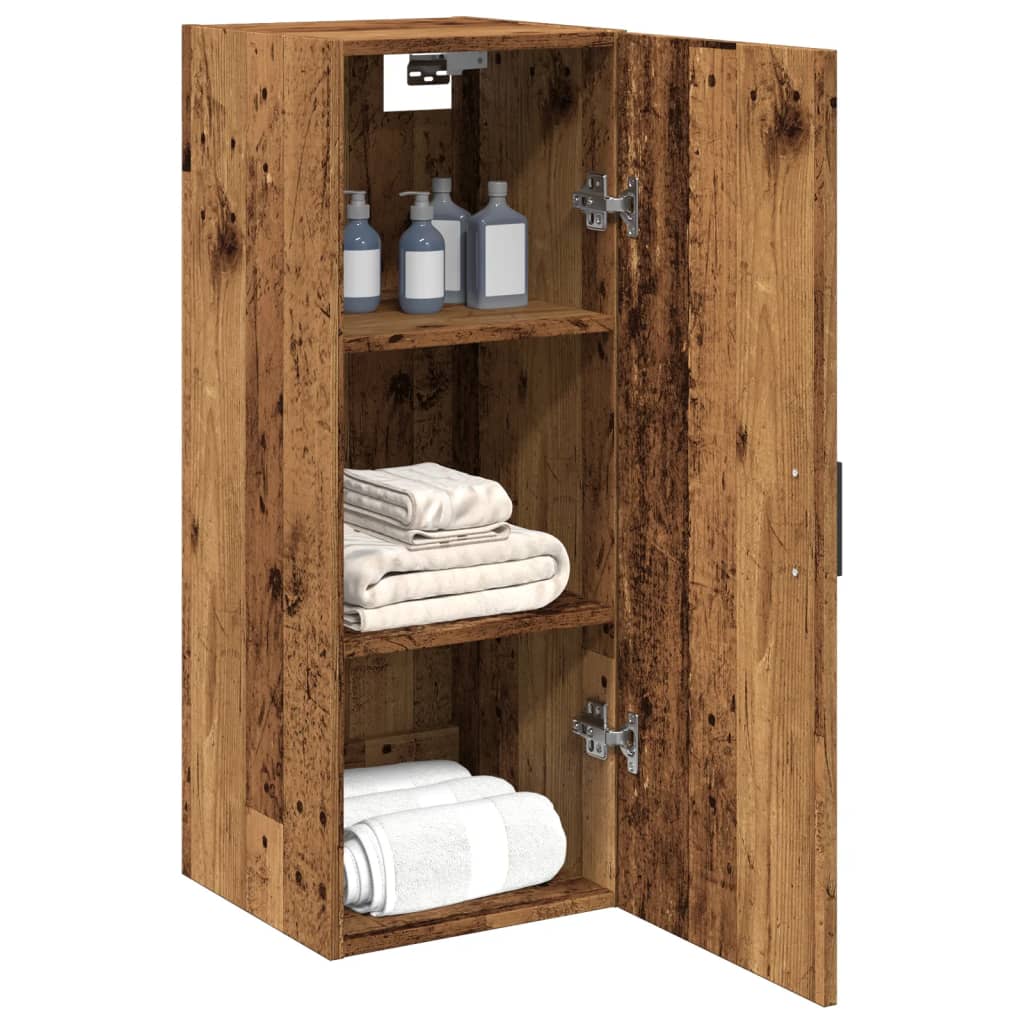 Armoire murale vieux bois 34,5x34x90 cm bois d'ingénierie - XIOS