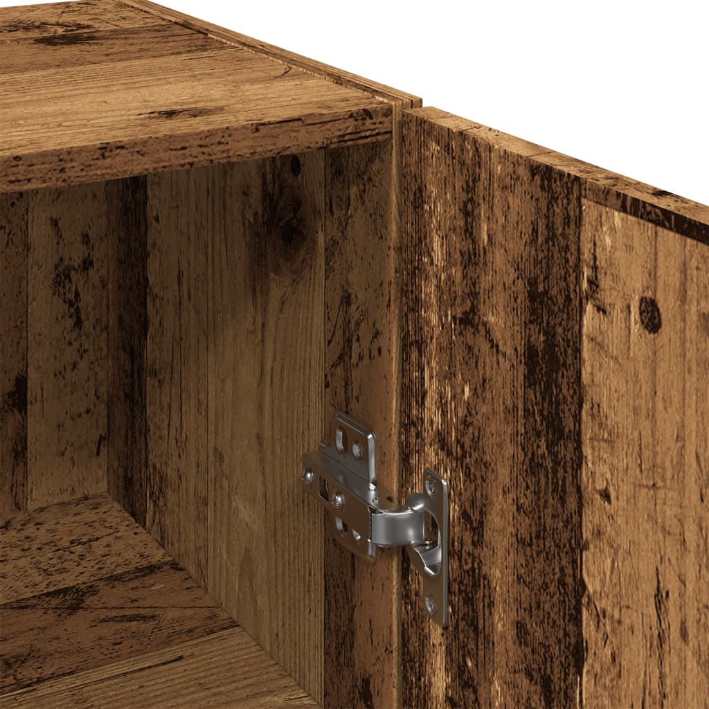 Armoire murale vieux bois 34,5x34x90 cm bois d'ingénierie - XIOS