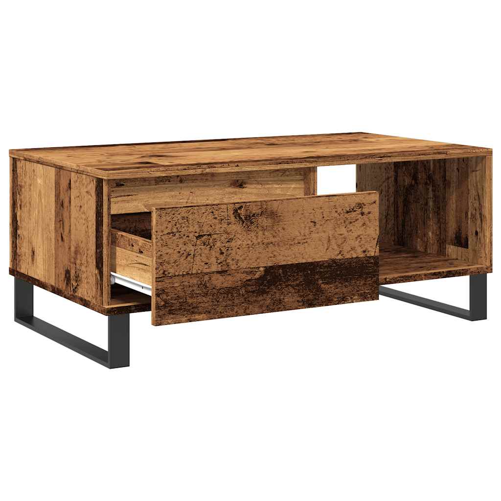 Table basse vieux bois 90x50x36,5 cm bois d'ingénierie - XIOS